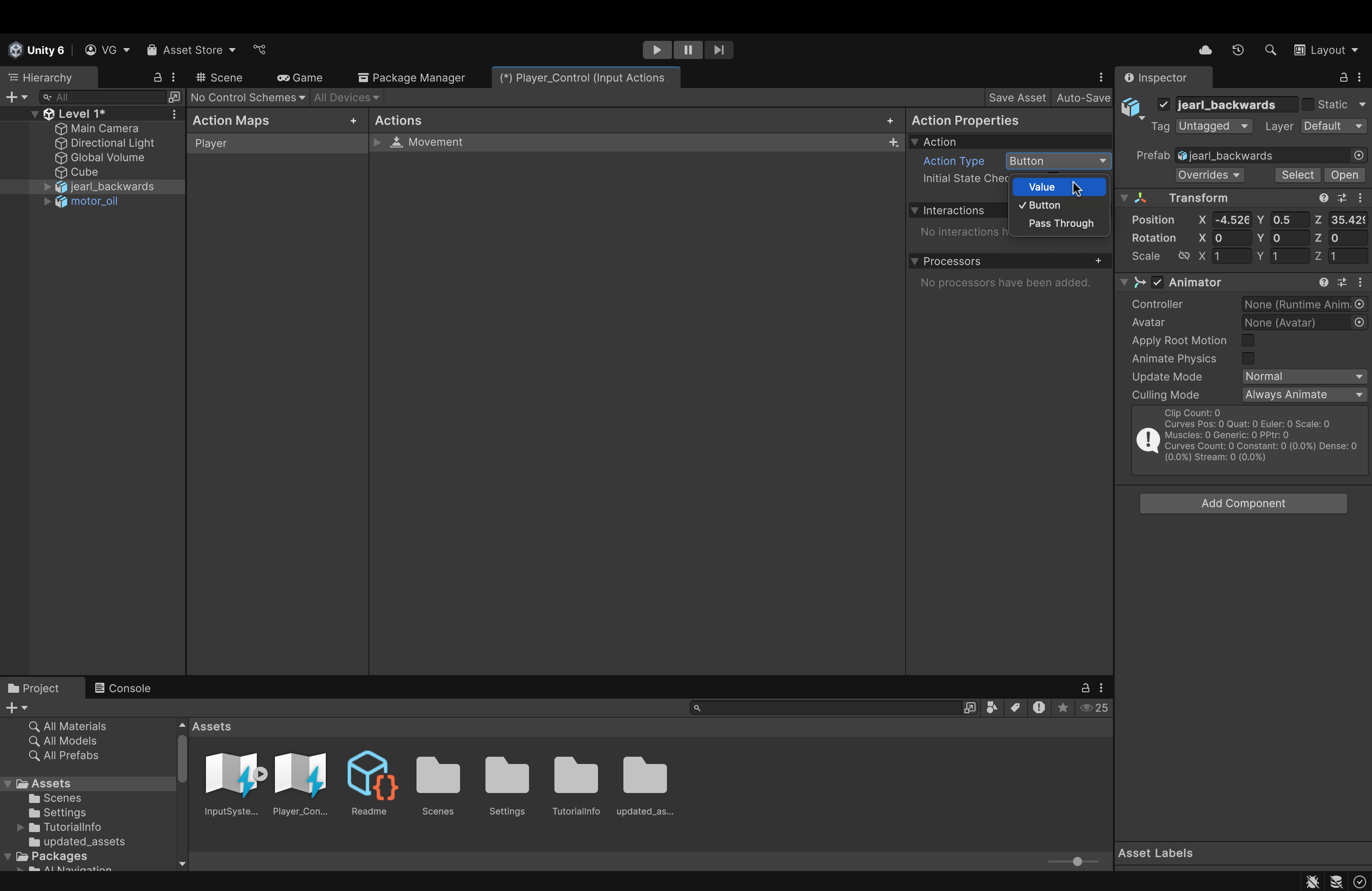 Unity Editor Home Page