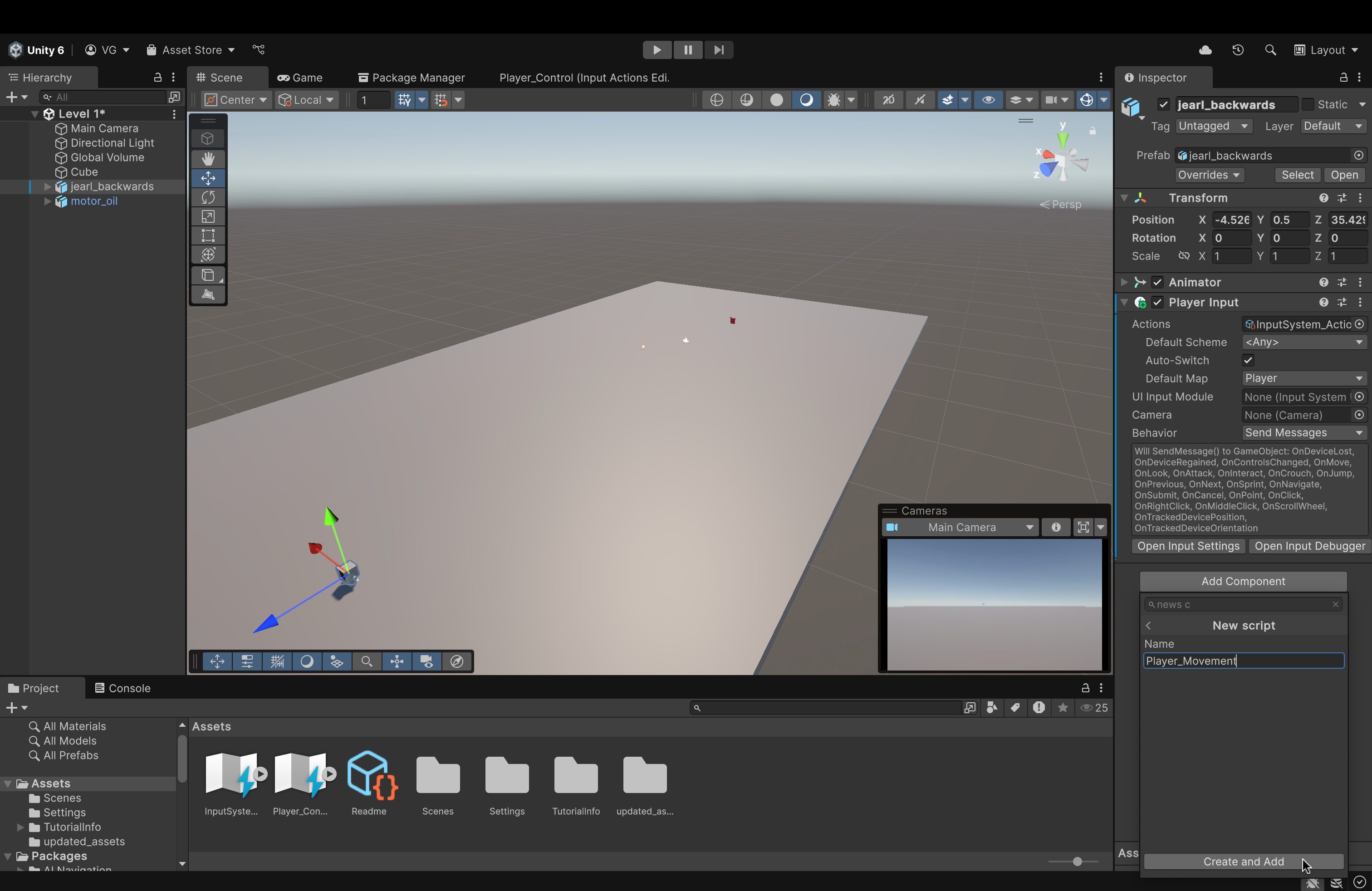 Unity Editor Home Page