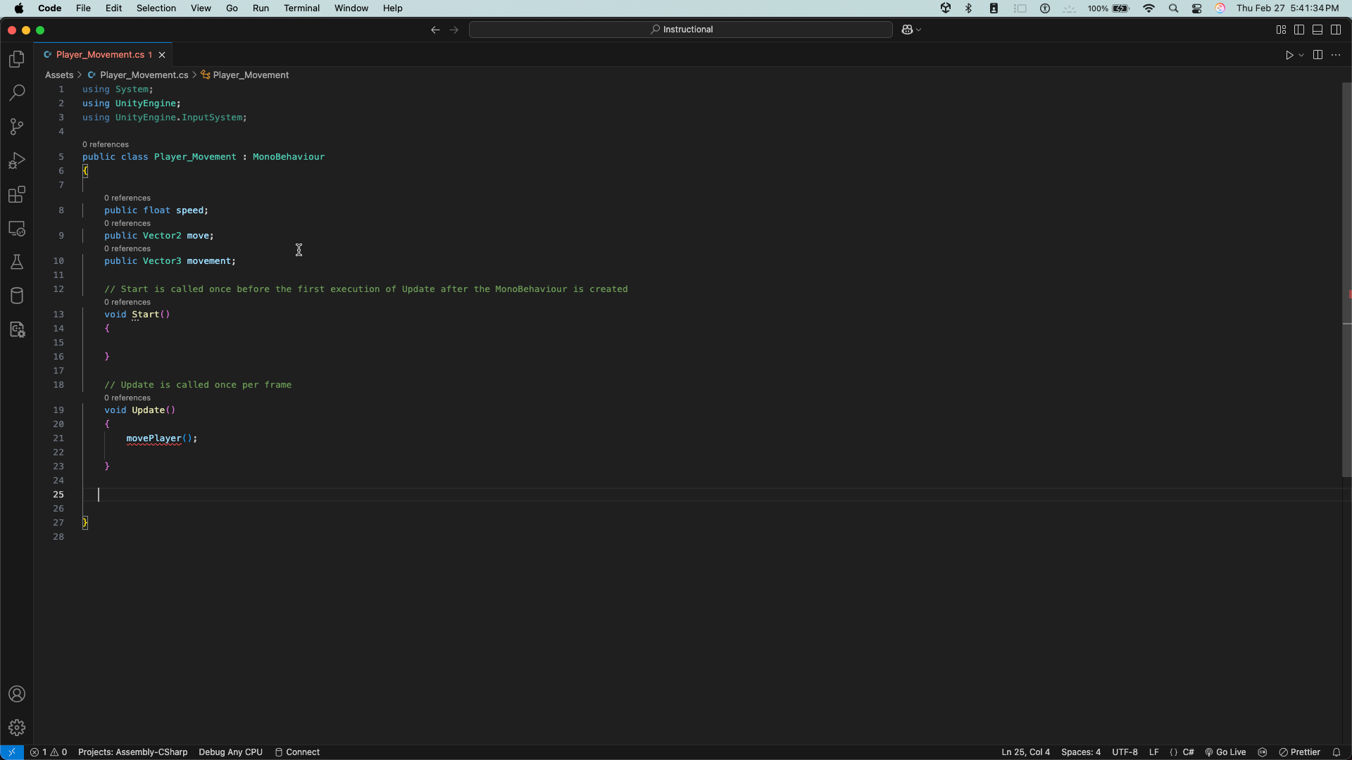 Unity Editor Home Page