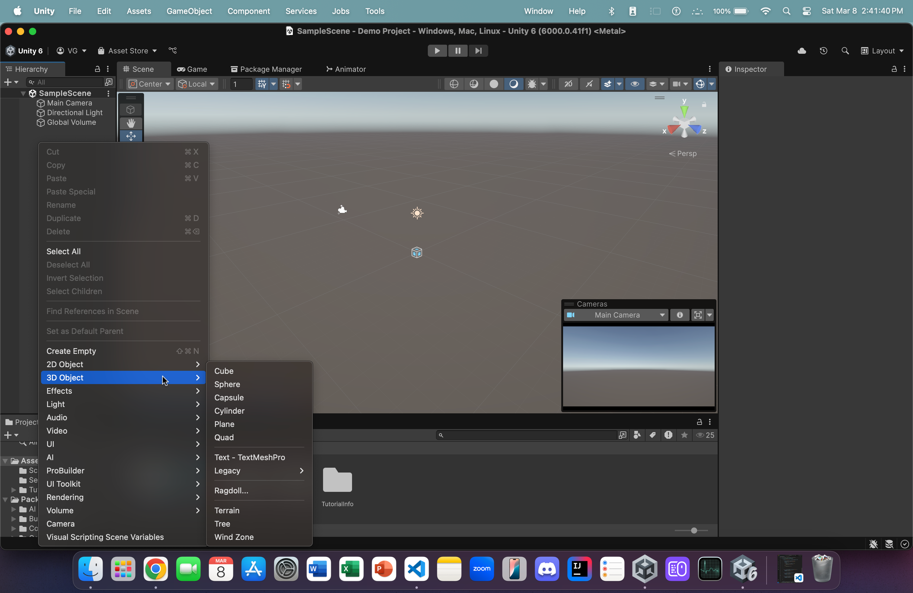 Unity Editor Home Page