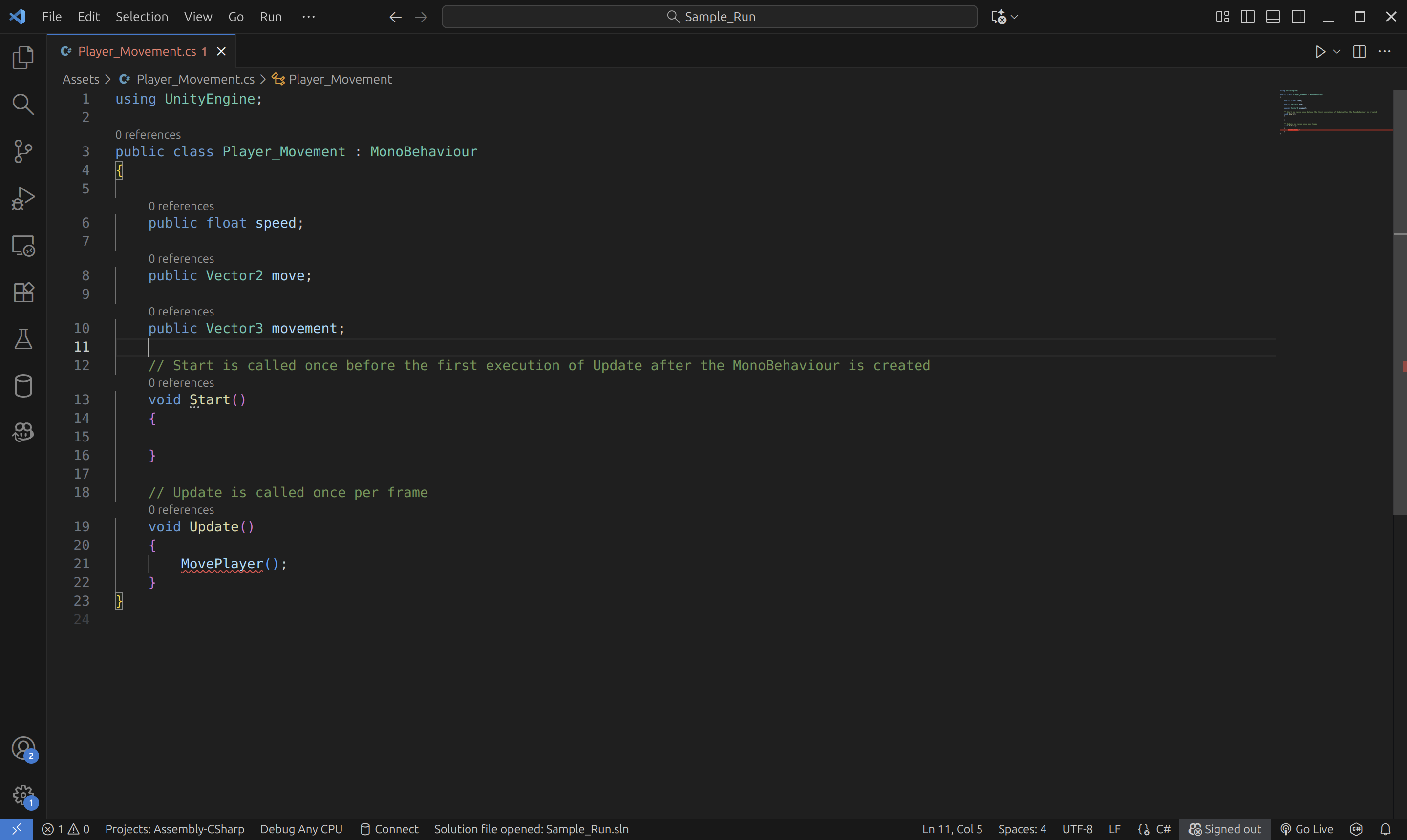 Unity Editor Home Page