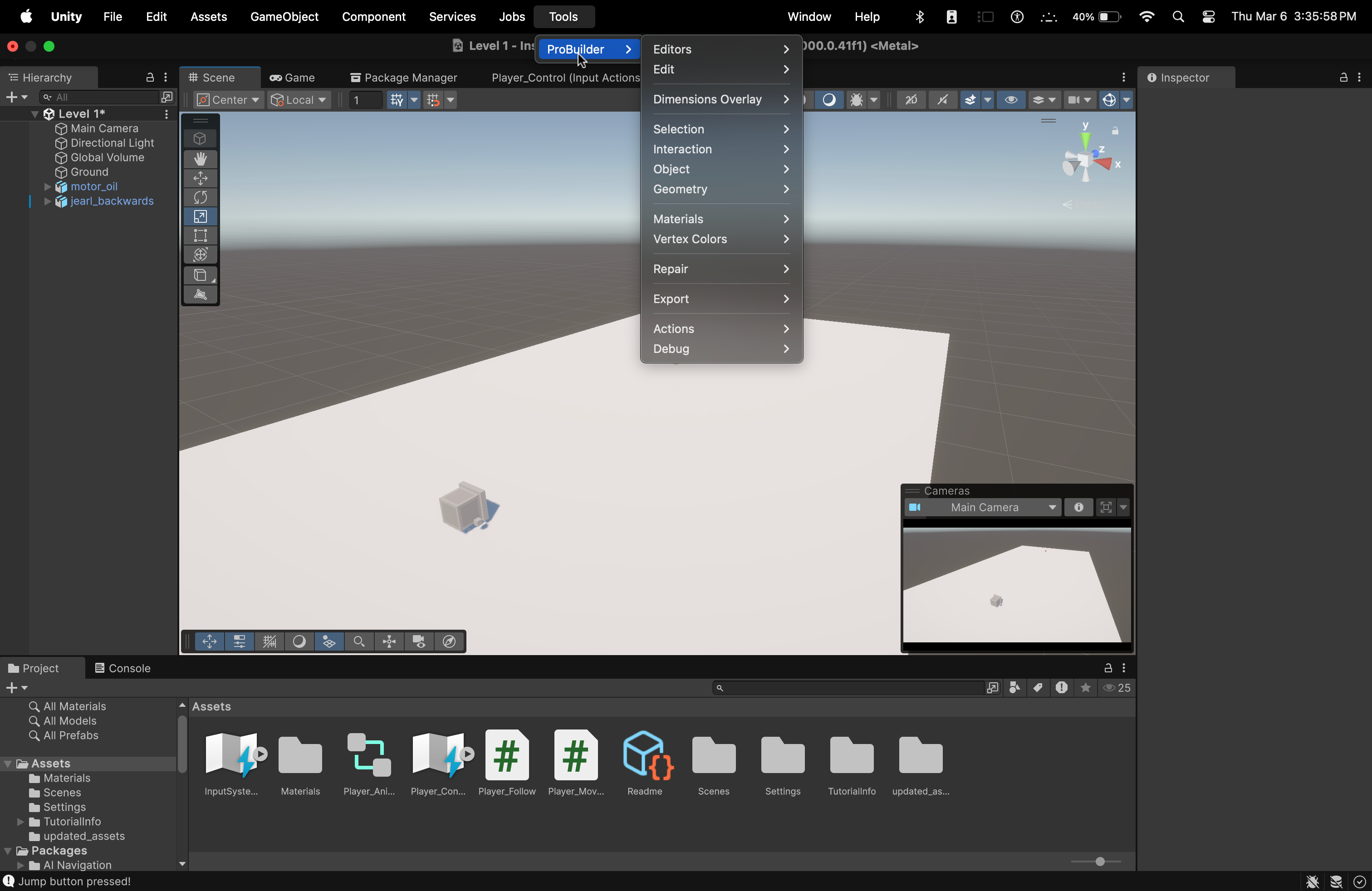 Unity Editor Home Page