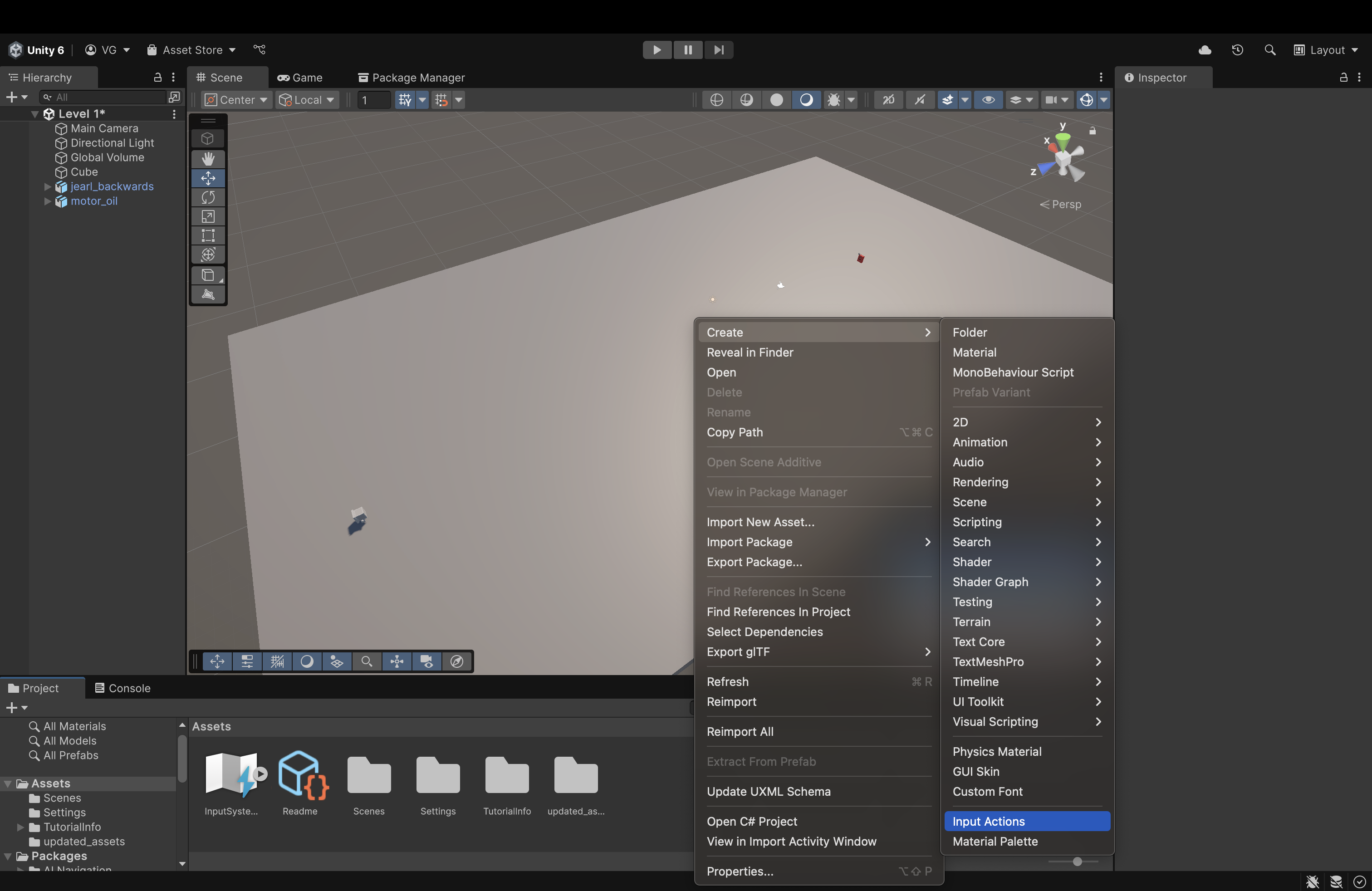 Unity Editor Home Page