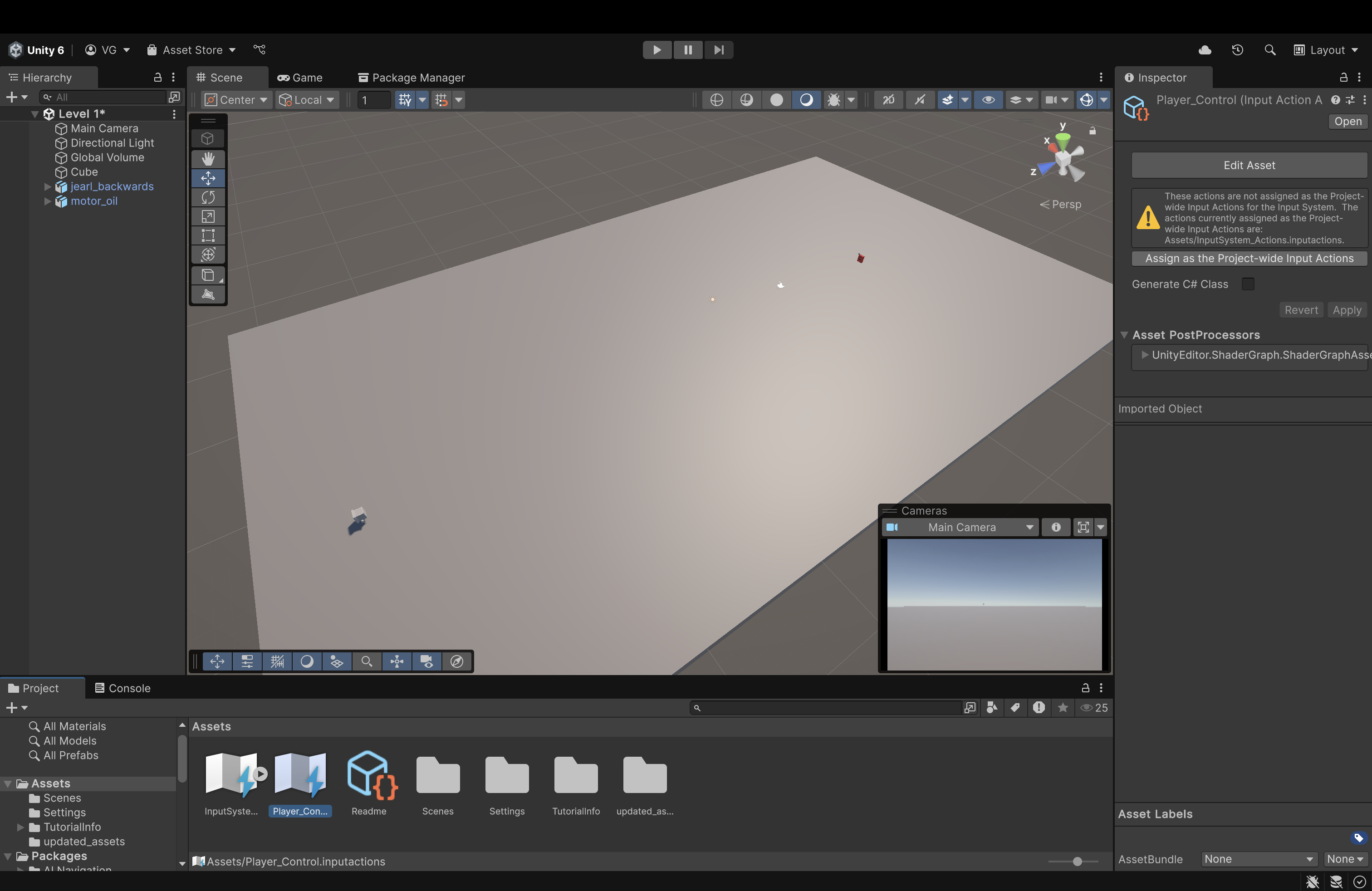 Unity Editor Home Page