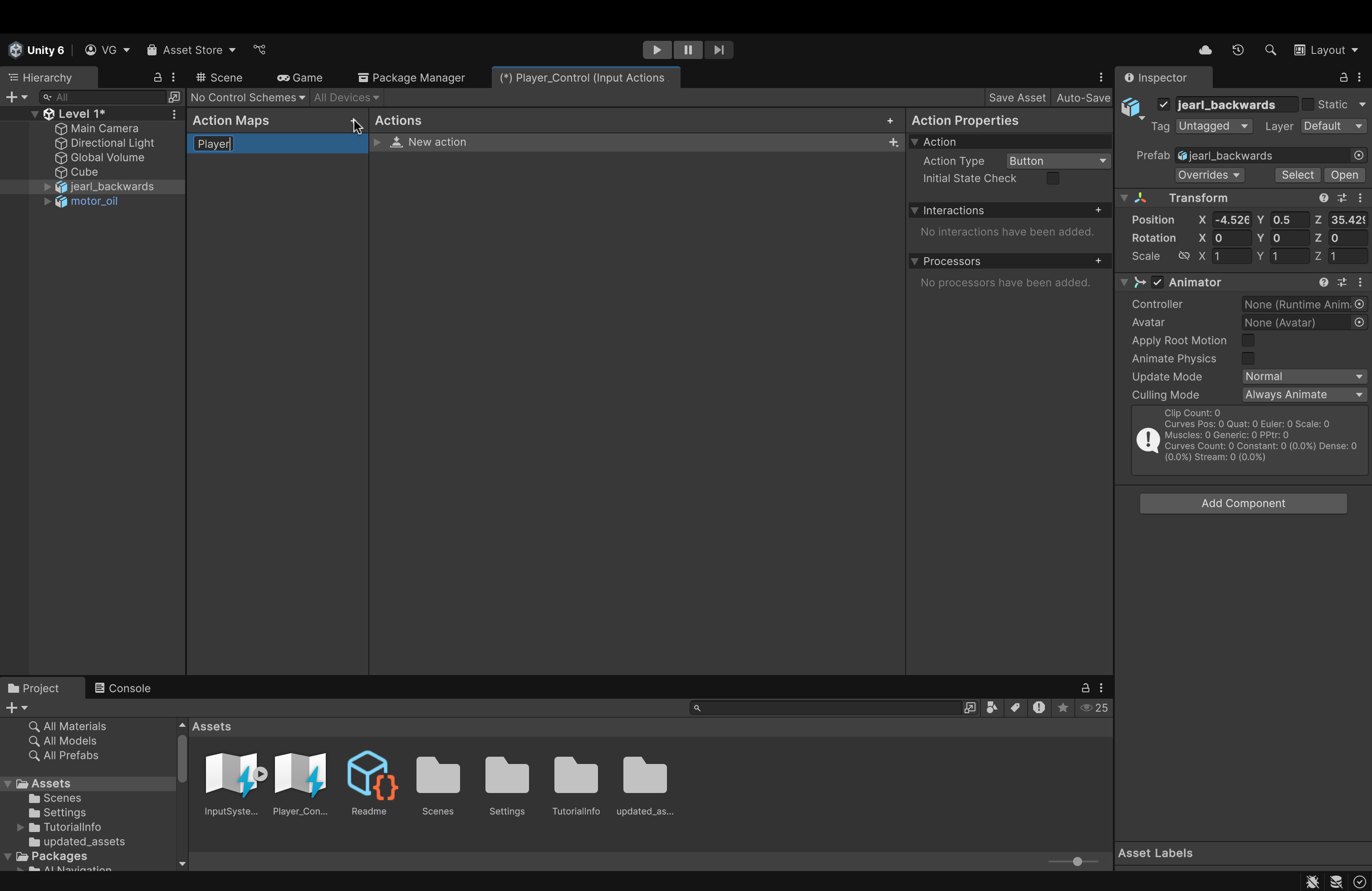 Unity Editor Home Page