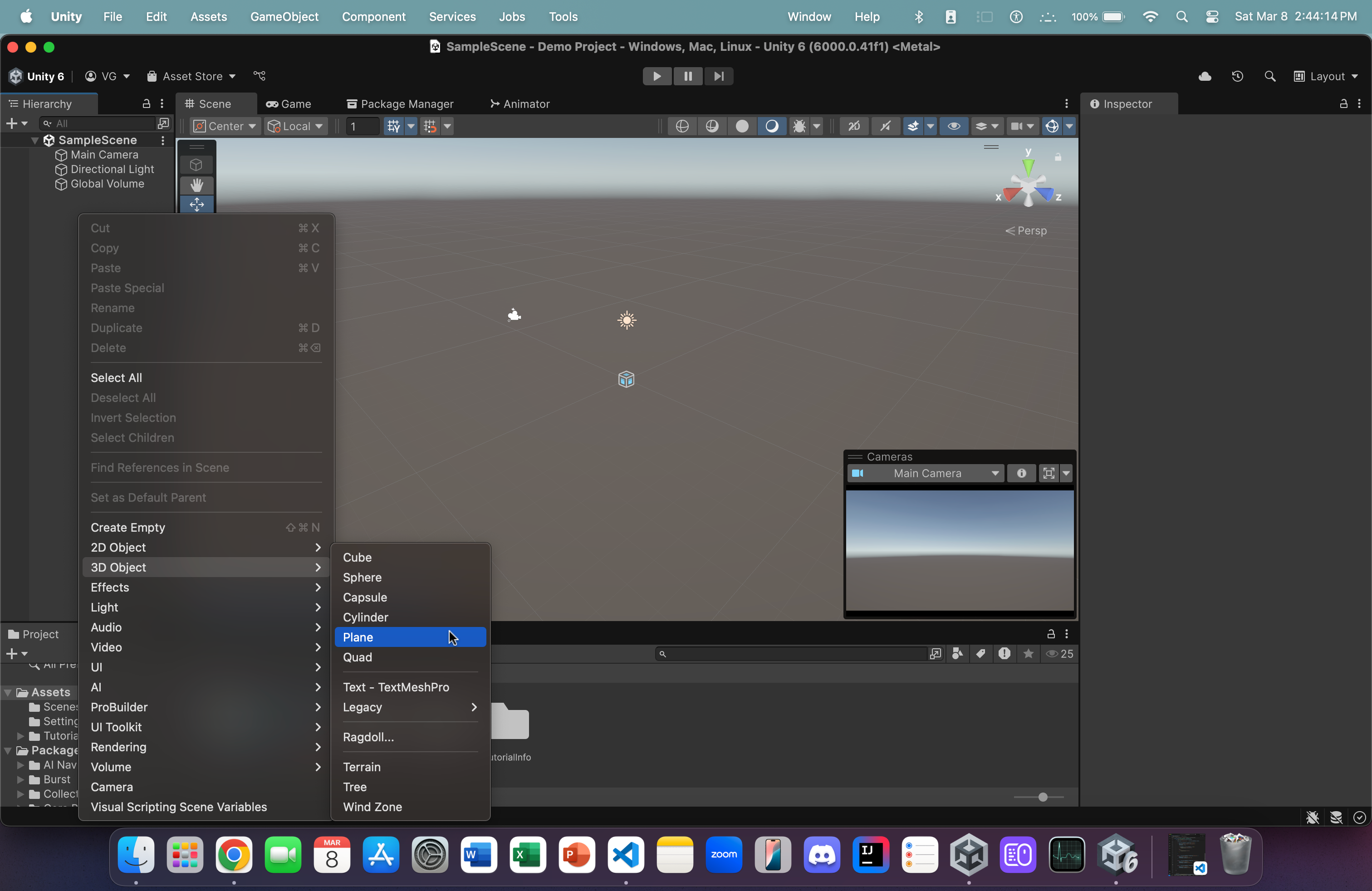 Unity Editor Home Page